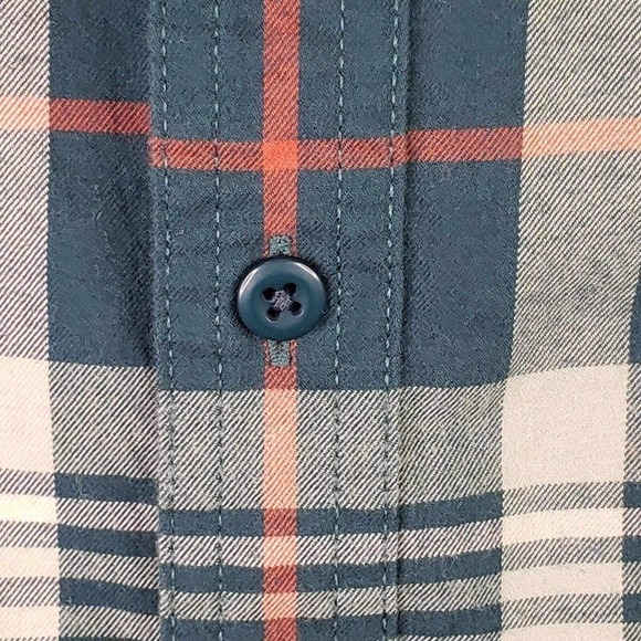LL Bean Mens Button Down Shirt Blue Plaid Small Slim Fit Long Sleeve Lodge - Picture 5 of 10